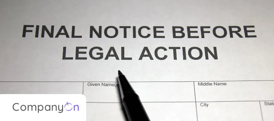 Final notice before legal action